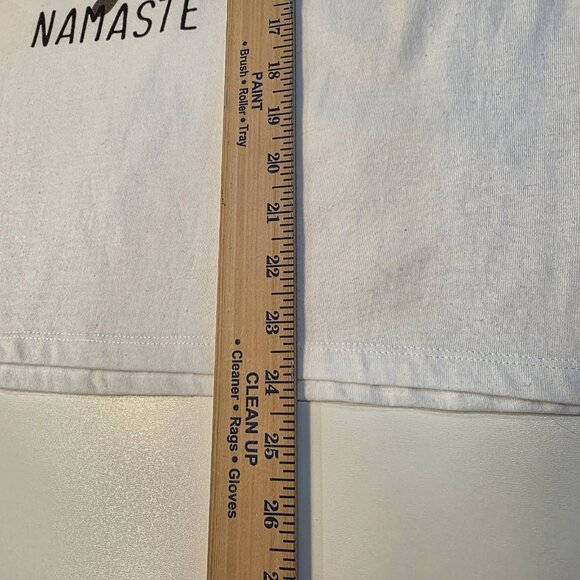 Save The Chubby Mermaids Juniors Tank Top Size L Manatee Florida Namaste White - Picture 8 of 8